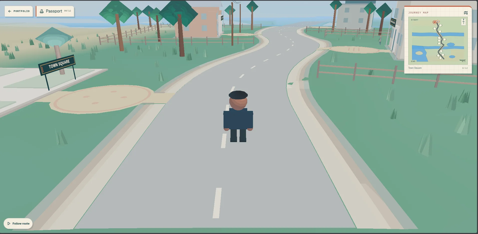Foliofarer interactive 3D developer portfolio interface