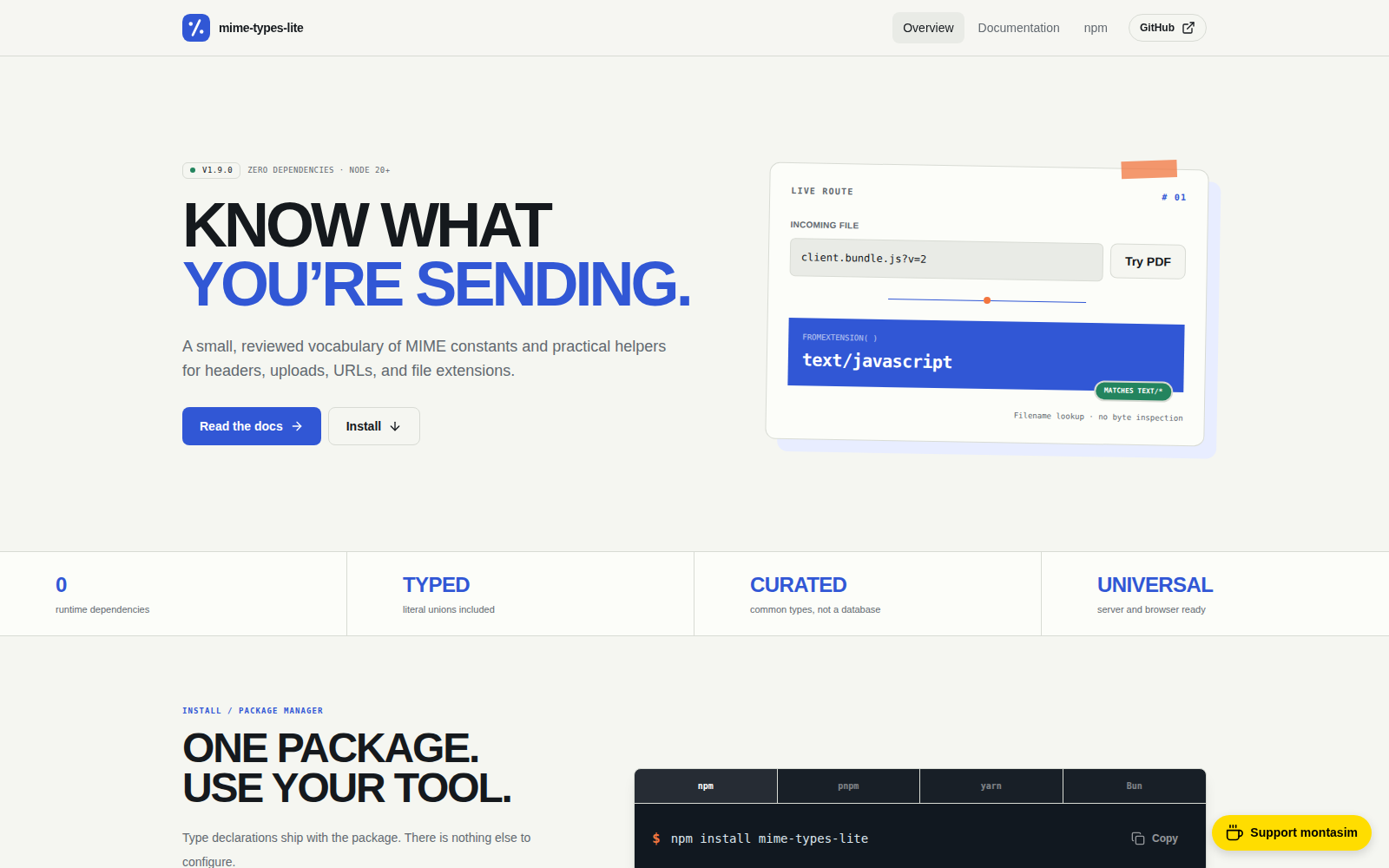 mime-types-lite interface preview