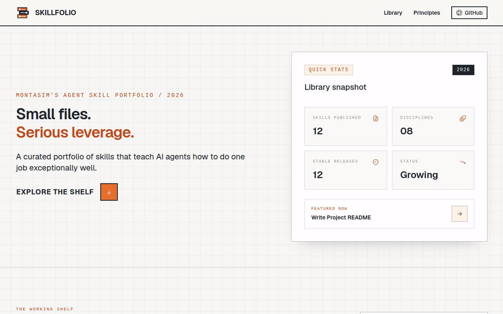 Skillfoliox - Agent Skill Catalog interface preview